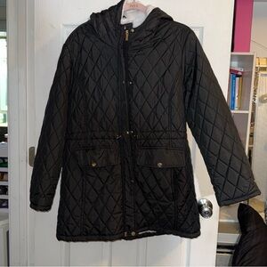 Jones New York Charcoal Quilted Jacket